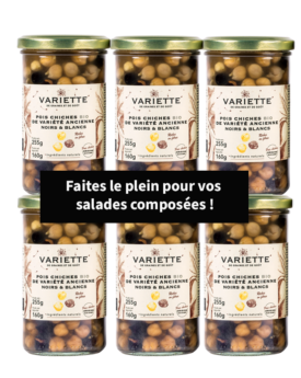 6X Pois chiches anciens noirs&blancs au naturel BIO